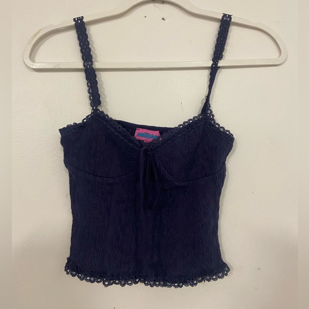 Edikted Navy Lace Camisole Top